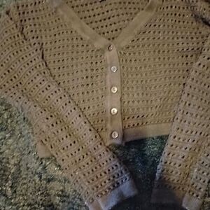 Forever 21 Black Crochet Cardigan